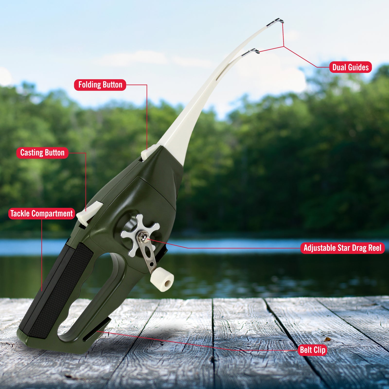 compact pocket fishing pole Ronco Pocket Fisherman