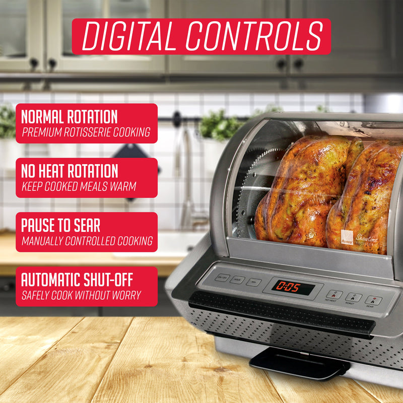 Ronco Digital Rotisserie Oven, Platinum Digital Design, Large